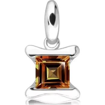 Přívěsek Alesia S Cognac Quartz - stříbrný přívěsek s quartzem