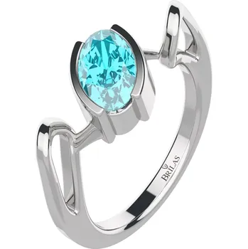 Prsten Anea S Blue Topaz - prsten ze stříbra s modrým topazem