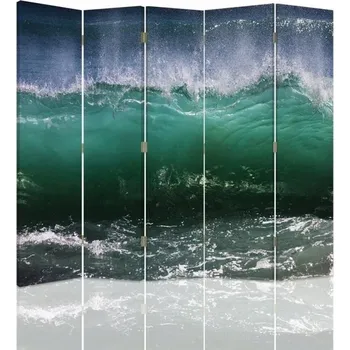 Paraván Paraván Feeby 5-křídlový modrý oboustranný 180 x 170 cm