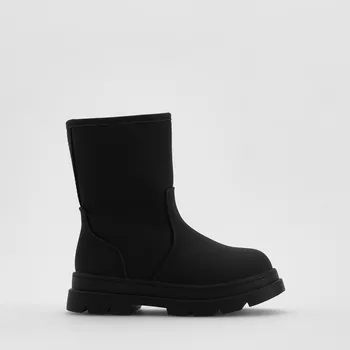 Reserved - Polokozačky z napodobeniny kůže - černý - 596GG-99X - 596GG-99X-26