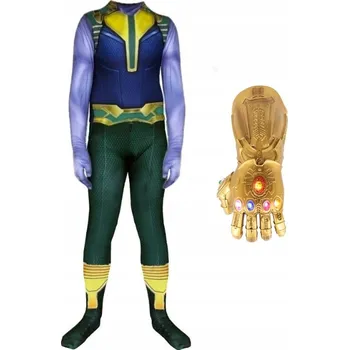 Karnevalový kostým KOSTÝM PŘEVLEK TANOS SKIN KOSTÝM SUPERHRDINA RUKAVICE 104 110