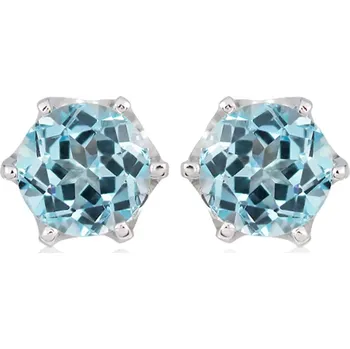 Náušnice Ariana S Blue Topaz - stříbrné náušnice s modrým topazem a Iolitem