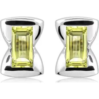 Náušnice Ada S Lemon Citrine - stříbrné náušnice s citrínem