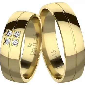 Prsten Anabela Gold Briliant - snubní prsteny ze žlutého zlata