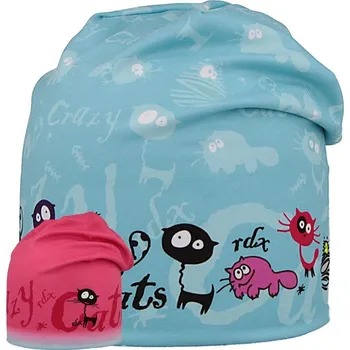 Kojenecká čepice oboustranná funkční čepice RDX Crazy cats F1528E velikost 48-50