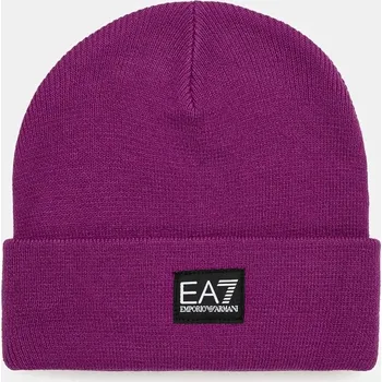 Čepice Dětská čepice EA7 Emporio Armani fialová barva, z husté pleteniny 245092.3F400 44X, vel. 59