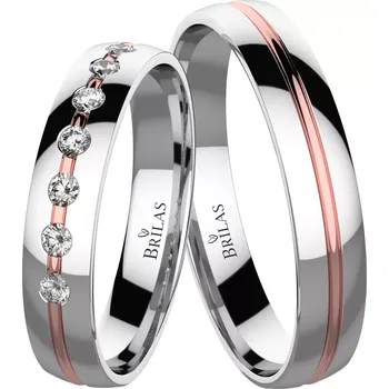 Prsten Archiva Colour RW - snubní prsteny z bílého a růžového zlata