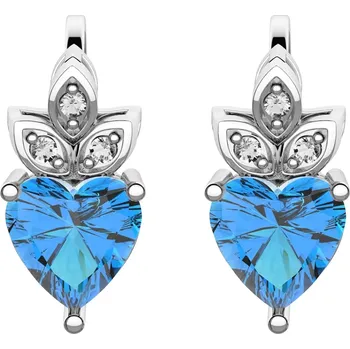 Náušnice Lauren Blue - stříbrné náušnice se zirkony