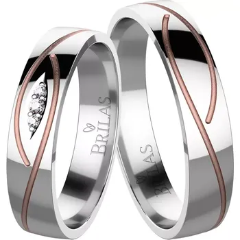 Prsten Savio Colour RW - snubní prsteny z červeného a bílého zlata