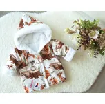 AMÁLKA Zateplený kabátek, bunda, lesní zvířátka Velikost: 92-98