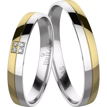 Prsten Hana Colour GW - snubní prsteny z bílého a žlutého zlata