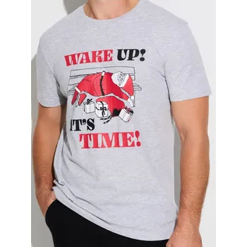 Dámské tričko Sinsay - Tričko s vánočním potiskem - šedá - 908GP-09M - 908GP-09M-XS