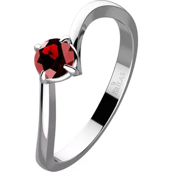 Prsten Pamela White Granát - zásnubní prsten z bílého zlata