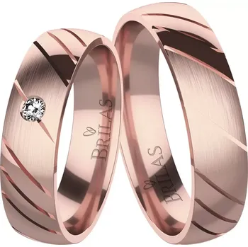 Prsten Dorian Red - ryté snubní prsteny z červeného zlata