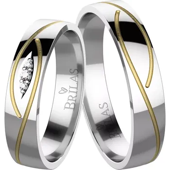 Prsten Savio Colour GW - snubní prsteny ze žlutého a bílého zlata