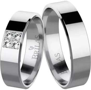 Prsten Perla White Briliant - snubní prsteny z bílého zlata