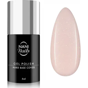 Umělé nehty NANI gel lak Hard Base Cover 5 ml - Nude Glimmer