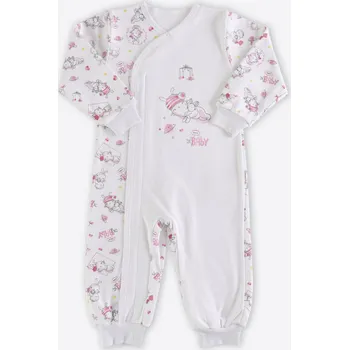 Kojenecká souprava kitikate ZATEPLENÉ PYŽÁMKO - MEDVÍDEK/KRÁLÍČEK_S22820 Velikost: 4 ROKY, Barva & Vzor: RŮŽOVÁ