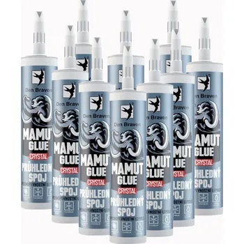 Stavebniny 12x MAMUT GLUE Crystal 290 ml transparentní Den Braven