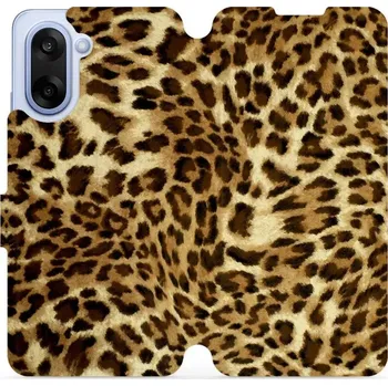 Pouzdro na mobilní telefon Flipové pouzdro Mobiwear - OnePlus Nord CE5 - VA33P Leopardí vzor (Knížkové flip pouzdro, obal, kryt na mobil OnePlus Nord CE 5 - VA33P Leopardí vzor, materiál Umělá kůže + TPU - ochrana 360°, stojánek, silikonová vanička, magnetické zavírání)
