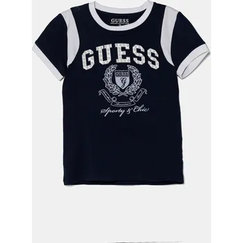 Dívčí tričko Dětské tričko Guess tmavomodrá barva, J5RI31 K6YW4 J5RI31.K6YW4.PPYA 59X, vel. 122-125