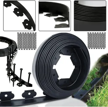 Real Home Sada zahradního trávníkového obrubu 40x50x20m, 30 kotvových kolíků