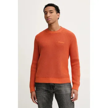 Pánský svetr Bavlněný svetr Tommy Jeans DM0DM22098 oranžová 23X, vel. S