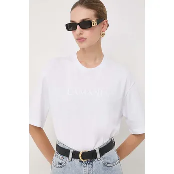 Pánské tričko Bavlněné tričko La Mania bílá barva MELANIE 00X, vel. 40