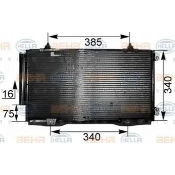 Výparník klimatizace BEHR HELLA SERVICE Kondenzátor klimatizace BHS 8FC 351 038-741