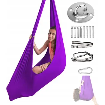 Hra na zahradu SENZORICKÁ TERAPEUTICKÁ HOUPAČKA PRO DĚTI HAMAKA 280x150cm