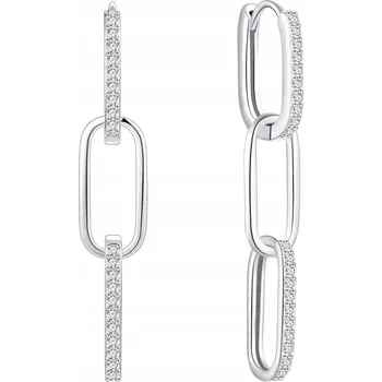 Náušnice STŘÍBRNÉ NÁUŠNICE ZÁVĚSNÉ ANGLICKÉ NÁUŠNICE STŘÍBRO O RYZOSTI 925 RHODIOVANÉ