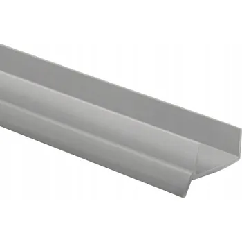 soklová lišta Těsnění soklu, soklová lišta k nábytku, popelavě šedá 18mm, 2 ks, 150cm