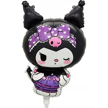 Balónek Fóliový balónek Kuromi - dekorace na narozeninovou oslavu, velký 85x52 cm