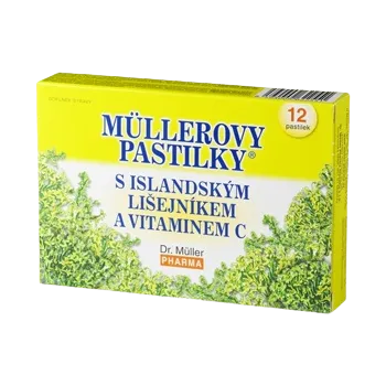 Lék na bolest v krku DR.MULLER Müllerovy pastilky s islandským lišejníkem 12 pastilek
