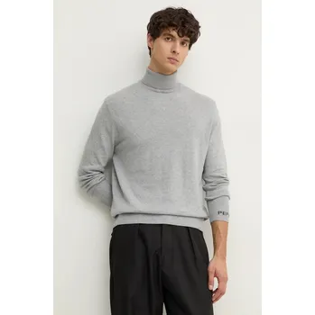 Pánský svetr Svetr z vlněné směsi Pepe Jeans NEW ANDRE TURTLE NECK PM702470 šedá 09X, vel. M