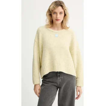 Pánský svetr Svetr s příměsí vlny American Vintage EAST18VM žlutá 10X, vel. M