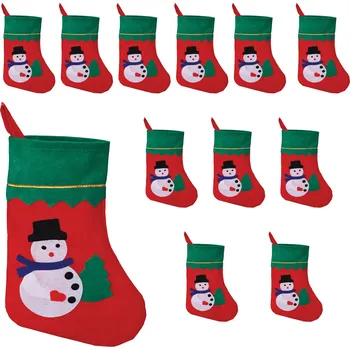Vánoční dekorace Real Home 12 x vánoční dárková ponožka