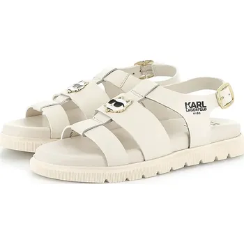 Dívčí sandály Dětské kožené sandály Karl Lagerfeld béžová barva, Z30372 Z30372.36.39 12X, EUR 37
