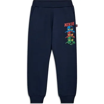 Chlapecké kalhoty Dětské bavlněné tepláky Lego LWPASI 700 tmavomodrá barva, s potiskem, 11010946 59X, vel. 92