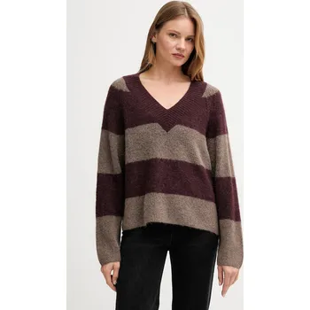 Dámský svetr Svetr s příměsí vlny Mos Mosh TACI 173090 burgundské 93X, vel. XS