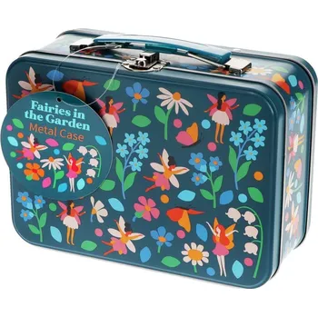 Školní kufřík Tmavě modrý kovový dětský kufřík 19x8x17 cm Fairies in the Garden – Rex London ID_1805174
