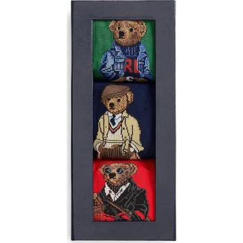 Pánské oblečení Ponožky Polo Ralph Lauren 3-pack 449P04717 vícebarevná MLC, vel. ONE SIZE