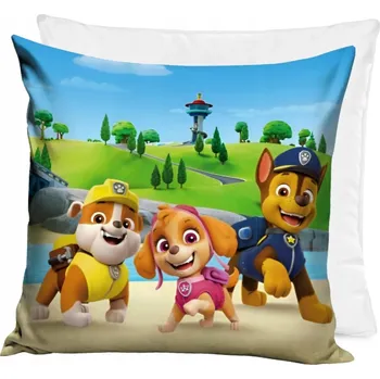 Polštář CARBOTEX Polštář 40 x 40 cm Tlapková patrola modrý 148