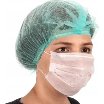 Čepice Jednorázová čepice CLIP zelená 100 ks