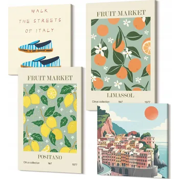 Obraz Sada nástěnných dekorací - Galerie obrazů - Ovocné motivy italské kultury