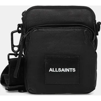Kabelka Kožená taška AllSaints FALCON černá barva, M165XB 99A, vel. ONE SIZE