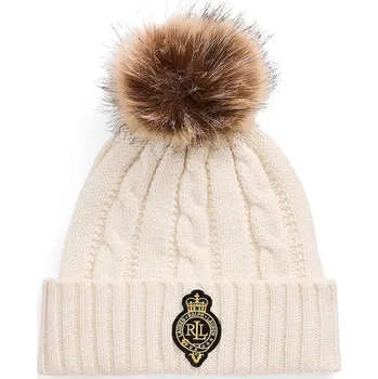 Čepice Čepice s příměsí vlny Lauren Ralph Lauren 454P04455 béžová 01X, vel. ONE SIZE