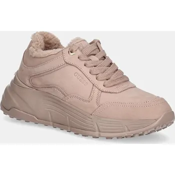 Dámské tenisky Nubukové tenisky Guess FARREA2 FLF2RR.LEA12.BLUSH růžová 03X, EUR 37