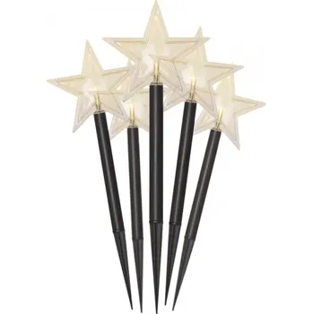 Vánoce Light Irridiance Vánoční zápich do zahrady - Hvězdy 5 ks (solární panel) Osvětlení: Teplá bílá
