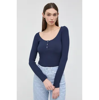 Pánské tričko Tričko s dlouhým rukávem Guess KARLEE W2YP46.KBCO2 námořnická modř 59X, vel. M